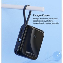 Labs BP14 10000 Mah Dijital Ekranlı Dahili Kablolu Powerbank