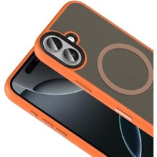 17 Için Kılıf Mat Arka Yüzey Uyumlu Şarj Özellikli Flet M-Safe Kapak (Turuncu)