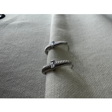 Luckyb Store Silver Renk Çelik Tria Küpe