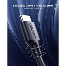 Ugreen Usb-C 2.0 C M/m Abs Hızlı Şarj Kablosu 1m Beyaz