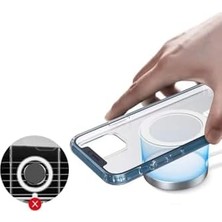 Psr Aksesuar 11 Uyumlu Kılıf - M-Safe Şarj Uyumlu Şeffaf Sert Pc Embos Kapak | Ultra Ince ve Darbe Korumalı