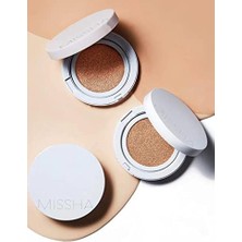 Mıssha Yaşlanma Karşıtı Işıltılı ve Cam Cilt Görünüm Sunan Cushion SPF37+++GLOW Cushion Light (No.23 Sand)