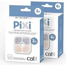43722 Pixi Yedek Filtre, Pixi Su Çeşmesi Için Içme Çeşmesi Filtresi, 6'lı Paket