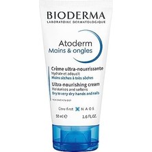 Bioderma Atoderm Hand & Nail Cream Kuru Ciltler Için El Kremi Shea Yağı Içeren Onarıcı ve Nemlendirici Bakım 50 ml