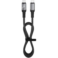 100W Type-C To Type-C Kumaş Örgü Kablo, 20V/5A, 1.2 Metre Hızlı Şarj ve Data Kablosu, 20GBPS/4K 60Hz
