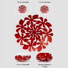 Lin Metal Daisy Dekoratif Tabak, Meyvelik 33 cm LN1246R