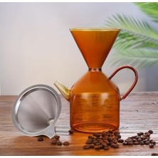 Miter Premium Borosilikat Cam Kahve Demleme Sürahisi 600ML Dayanıklı  Tarzı Manuel Kahve Demliği Filtre Aparatlı Şık Tasarım
