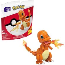 Mega Pokemon 185 Adet Blok ve Parçasıyla Eklemleri Bükülebilen Yap ve Sergile Charmander Oyuncak Yapı Seti (10 Cm), 7 Yaş ve Üzeri Çocuklar Için, GKY96