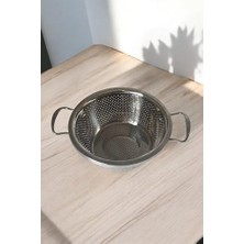 Çelik Kulplu Süzgeç - Çapı 21,5 cm Paslanmaz ve Kararmaz