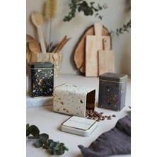 EVLE-ERB25U4 Kare Metal Saklama Kabı 87X87X125, 3 Lü Set, Terrazo (Terrazo)