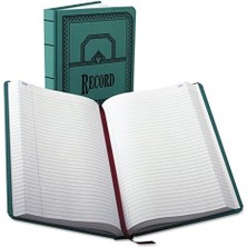Boorum & Pease 66-500-R Kayıt Defteri, Yeşil, 500 Sayfa, 30.8 x 19.4 cm