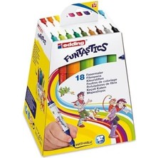 14 Funtastıcs Çocuklar Için Kalın Uçlu Keçeli Kalem 18'li Set - 2-3 mm Yuvarlak Uç