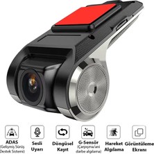 Butik Ally Full Hd Mini Araç Içi Kamera | Geniş Açı Gece Görüşlü Döngüsel Kayıt Kompakt Dash CAM-(5775)