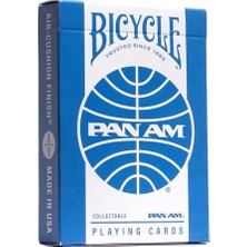 Pan Am Airlines Oyun Kartları, Teneke Seyahat Kutusunda 2 Deste – Klasik Pan Am Tasarımı