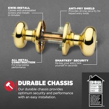 Juno Giriş Düğmesi Smartkey® Cilalı Pirinç