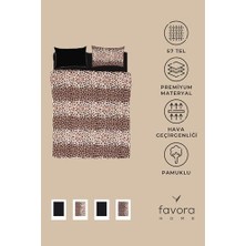 Leopar Desenli Lastikli Çarşaflı Tek Kişilik Nevresim Takımı