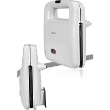 750W Isınmaya Dayanıklı Tost ve Izgara Makinesi Beyaz