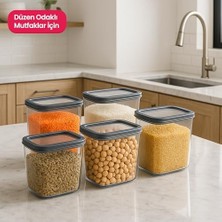 Life Tower 6’lı Saklama Kabı Seti – 1600 ml – Kilitli Kapaklı, Buzdolabı Uyumlu, Dikey Istiflenebilir Tasarım