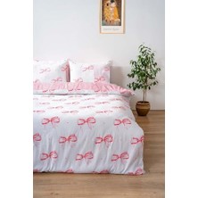 Kurdele Desenli Çift Kişilik Nevresim Takımı, Pamuklu