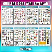 Seti 1000 Adet - Yılın Özel Günleri Konsepti Etiketler - Günlük, Ajanda, Defter, Için, Erkek-Kız Çocuk ve Yetişkinlere Kendinden Yapışkanlı Eğlenceli Çıkartmalar (16 Sayfa)