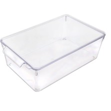 1 Adet Kırılmaz Şefaf Akrilik Kapaklı Buzdolabı Organizeri | Buzdolabı Içi Düzenleyici | Sebze Meyve Saklama Kabı Organizeri (20CM x 32,5cm X10,5CM) x Large Boy