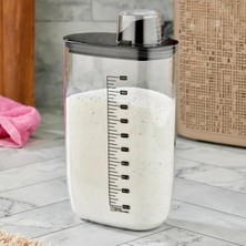 Hava Geçirmez Vakumlu Deterjan Saklama Kabı - Kendinden Ölçekli Vakum Kapaklı Deterjanlık 2000 ml