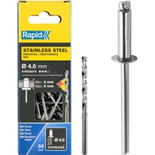 Perçin 4X12 mm Paslanmaz Matkap Ucu