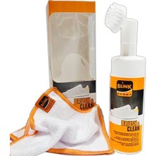 Blink Sport Brush & Clean Ayakkabı Temizleme Köpüğü Seti, 150 Ml, Fırça ve Bez Içeren, Deri Süet Tekstil Uyumlu