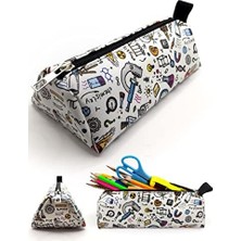 Kalem Kutusu Üçgen Fen Bilimi Kalemkutu Vegan Deri Kalemlik