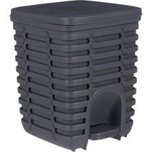 Pedallı Çöp Kovası, /gri, 9 Lt
