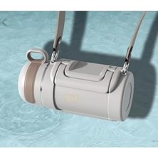 Tkk 1000ML Kulplu Fincan-Kapaklı Askılı Paslanmaz Çelik Termos Kamp Matarası (Beyaz)