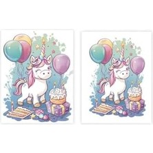 Unicornun Tatlı Dünyası, A4 Poster (GGK-PG031)