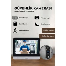 Bakeey Kameralı Akıllı Kapı Zili Hareket Sensörlü, Gece Görüşlü, Mikrofonlu & Hoparlörlü Güvenlik Zili