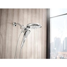 220C3 Verso Sekiz Fonksiyonlu 17,78 cm Çaplı Sprey Başlığı Standart, El Duşu, Krom