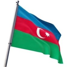 Zc Bayrak Azerbaycan Bayrağı 70X105 cm Raşel Kumaş Dijital Baskı