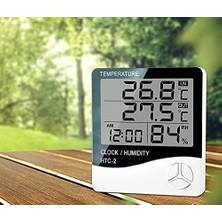 Htc-2 Saatli Dijital Termometre ve Nem Ölçer Iç ve Dış Mekan Problu