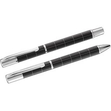 Serisi 1001DT Slayt Siyah Dolma Kalem+Tükenmez Kalem