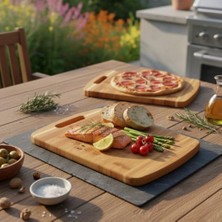 Bambu Kesme Tahtası Antibakteriel Yıkanabilir Doğrama Tahtası Dikdörtgen 34X24CM | Antibakteriyel ve Yıkanabilir Bambu Kesme Tahtası - Hijyenik ve Dayanıklı Doğrama Işleriniz Için Ideal