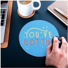 Tasarımlı Yuvarlak Mouse Pad - Mousepad - Mouse Pad - Fare Altlığı