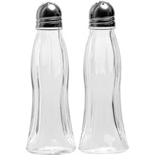 Cam Tuzluk Karabiberlik 2'li Tuzluk Salty Tuz Karabiberlik