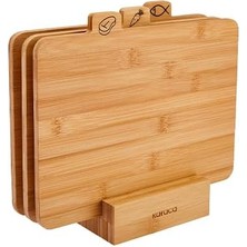 Triple 4 Parça Ayaklı Kesme Tahtası Seti