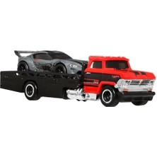 Koleksiyoncular Seti Sergilenmeye Uygun Setler, 3 Adet 1:64 Ölçekli Araba ve 1 Adet 1:64 Ölçekli Transport Araç, Metal/metal Şasi ve Riders Tekerlekler, JBM05