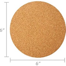 Mantar Bardak Altlıkları - 15,24 cm Yuvarlak (24'lü Paket)