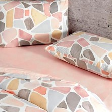 Alvy  Düz Pamuk Nevresim Takımı, Pembe, Çift Kişilik