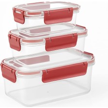 Life 3 Adet Vakumlu Sızdırmaz Saklama Kabı Seti 375ML 900ML 1700ML MIT1163