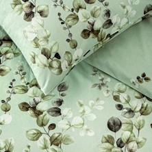 Leif  Düz Pamuk Nevresim Takımı, Yeşil, Tek Kişilik