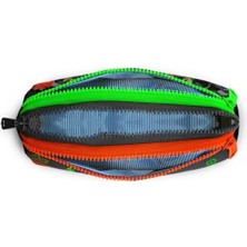 Gri Yeşil T-Rex Üç Bölmeli Kalem Çantası -Erkek Çocuk