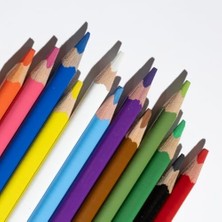 Boya Kalemi, 12 Renk, Kalın Gövde ve Uç, Kırılmaya Dirençli Özel Yapıştırma Sistemi, Kolay Açılır, Çocuklar Için Güvenli