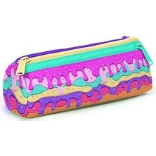 Pembe Dondurma Üç Bölmeli Kalem Çantası - Kız Çocuk