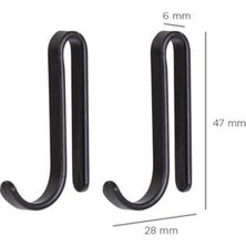 4 Adet Plastik Askı Metal Banyo Mutfak Rafları Için Siyah